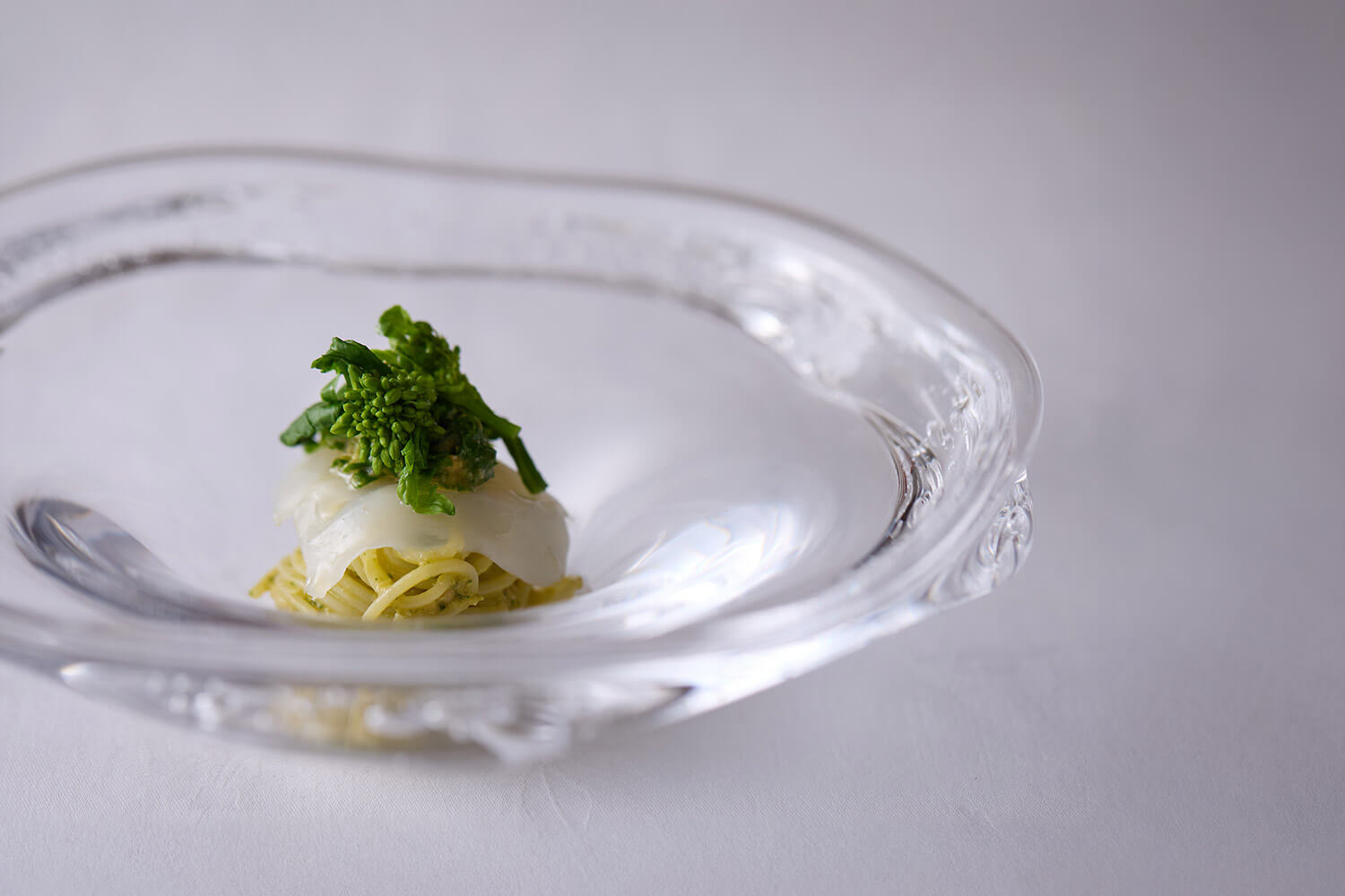 あおりいかと菜の花のトラパネーゼ