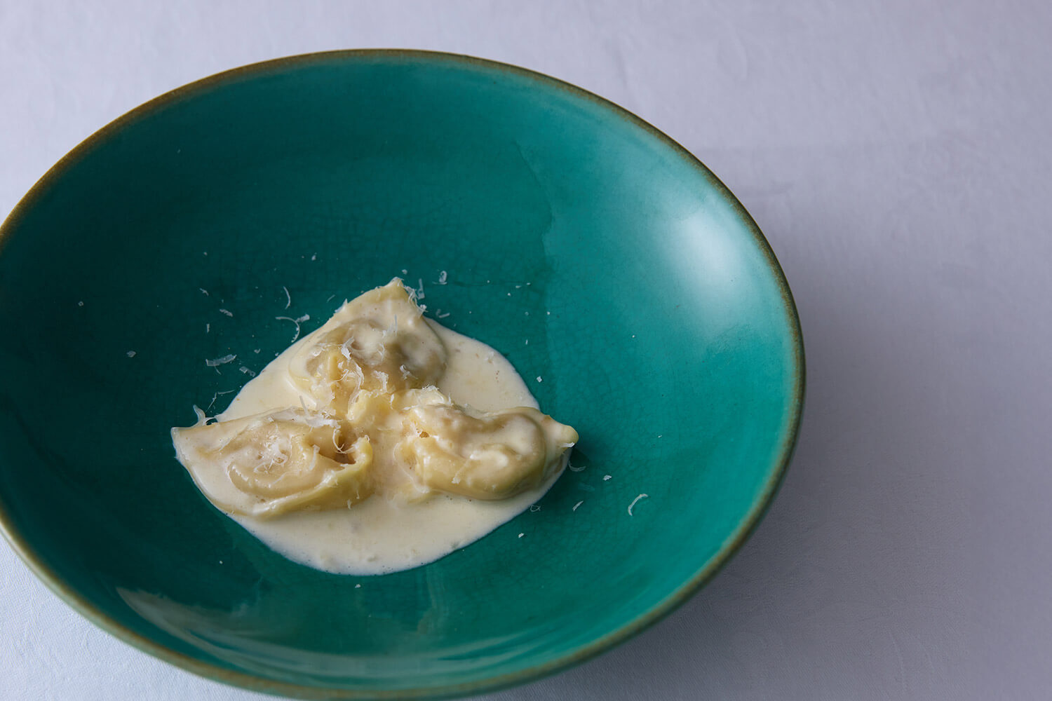 焼き芋を詰めたトルテリーニ ゴルゴンゾーラのソース